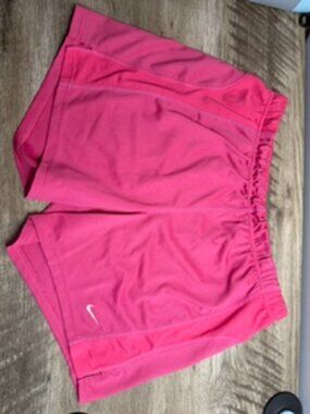 Nike Pink Athletic Shorts – Size Medium – Lightweight – Drawstring + Hidden Pock